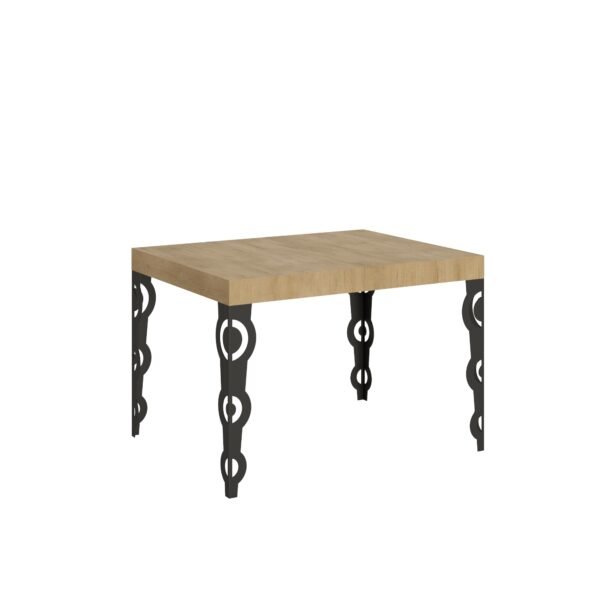 Tavolo allungabile 110/194x70 cm Karamay quercia natura gambe antracite