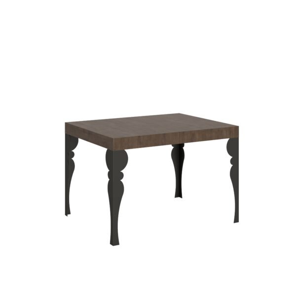 Tavolo allungabile 110/194x70 cm Paxon noce gambe antracite