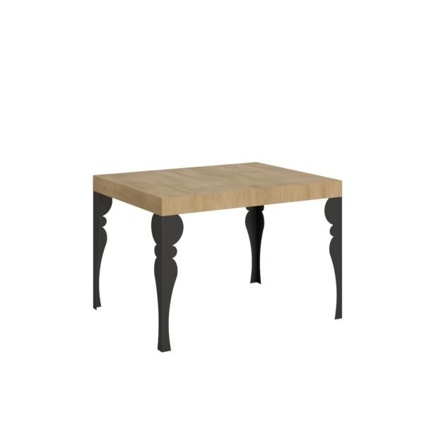 Tavolo allungabile 110/194x70 cm Paxon quercia natura gambe antracite