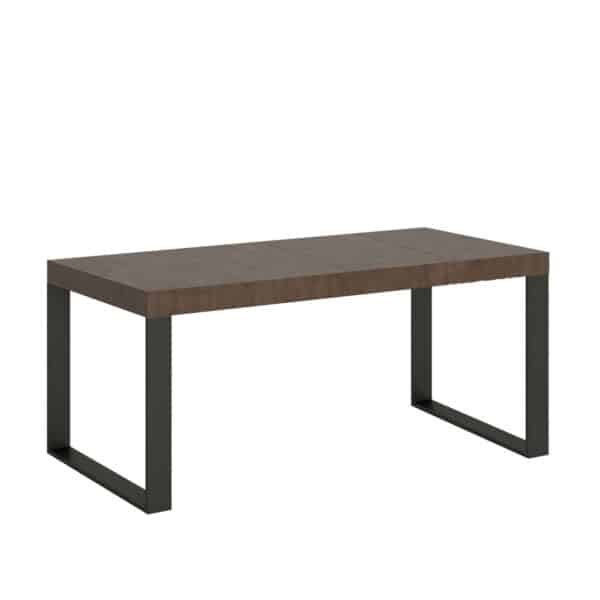 Tavolo allungabile 90/246x90 cm Tecno Premium noce gambe antracite