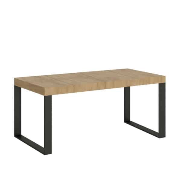Tavolo allungabile 90/246x90 cm Tecno Premium quercia natura gambe antracite