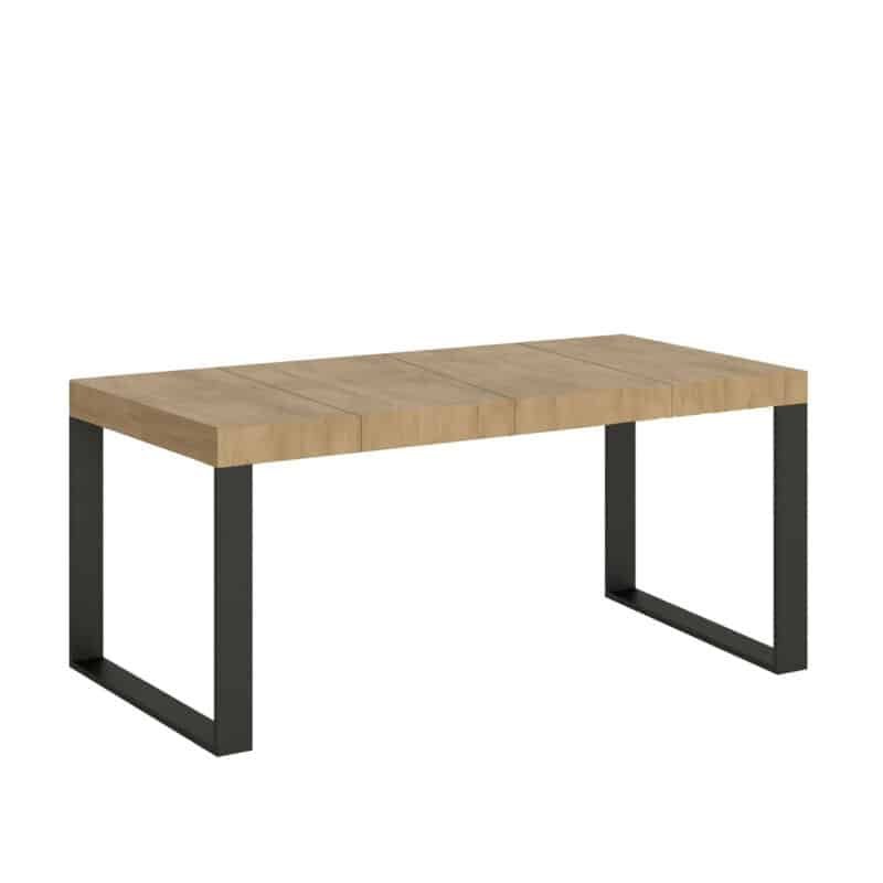 Tavolo allungabile 90/246x90 cm Tecno Premium quercia natura gambe antracite