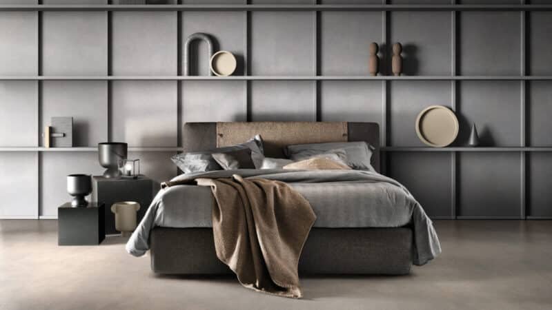 Letto Matrimoniale Samoa Button - Design Moderno Made in Italy