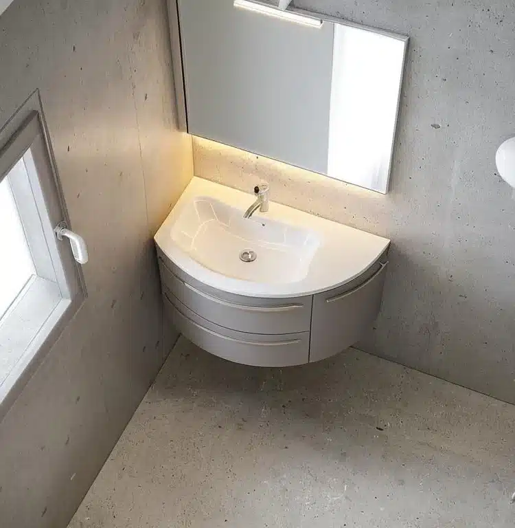 Mobile Bagno Curvo Salvaspazio ARCOM ELY W713 - Design Made in Italy