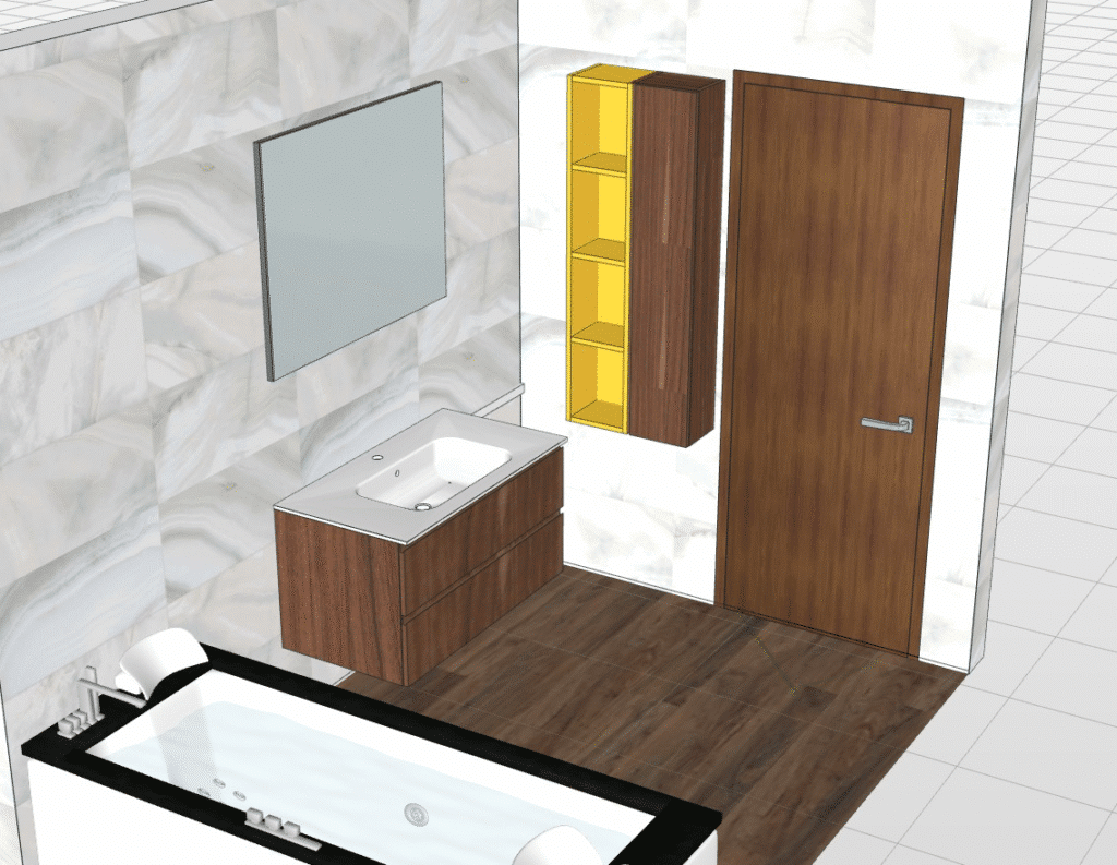 Progettazione mobile bagno su misura - esempio di design