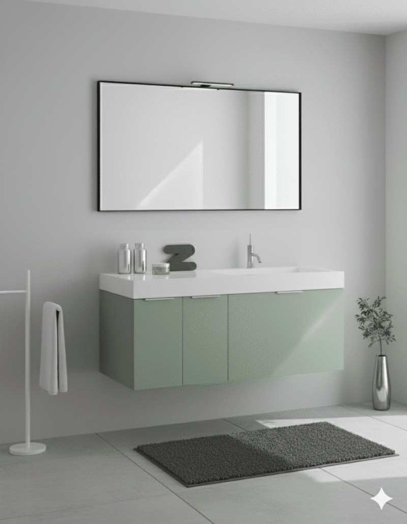 COMPAB B201  CITY - Mobile da bagno sospeso L.120 cm con piano integrato