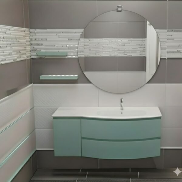 Jacana SOUL: Mobile Bagno Curvo L 131 cm - Design Moderno Interno77