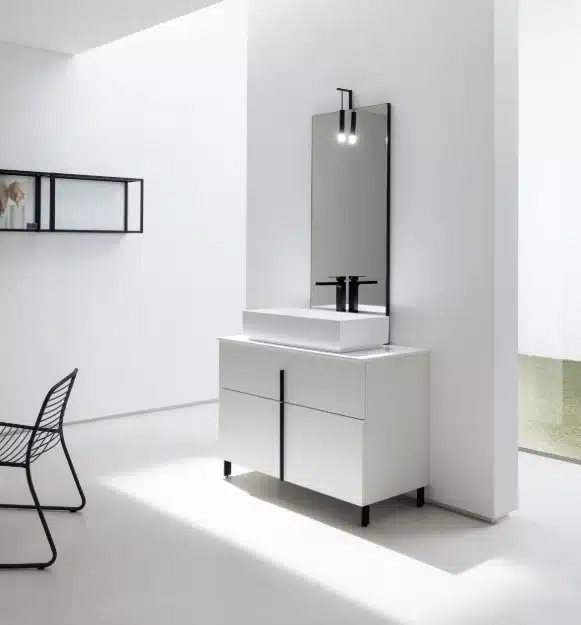 BD004 - Mobile arredo bagno design L.96 cm personalizzabile COMPAB