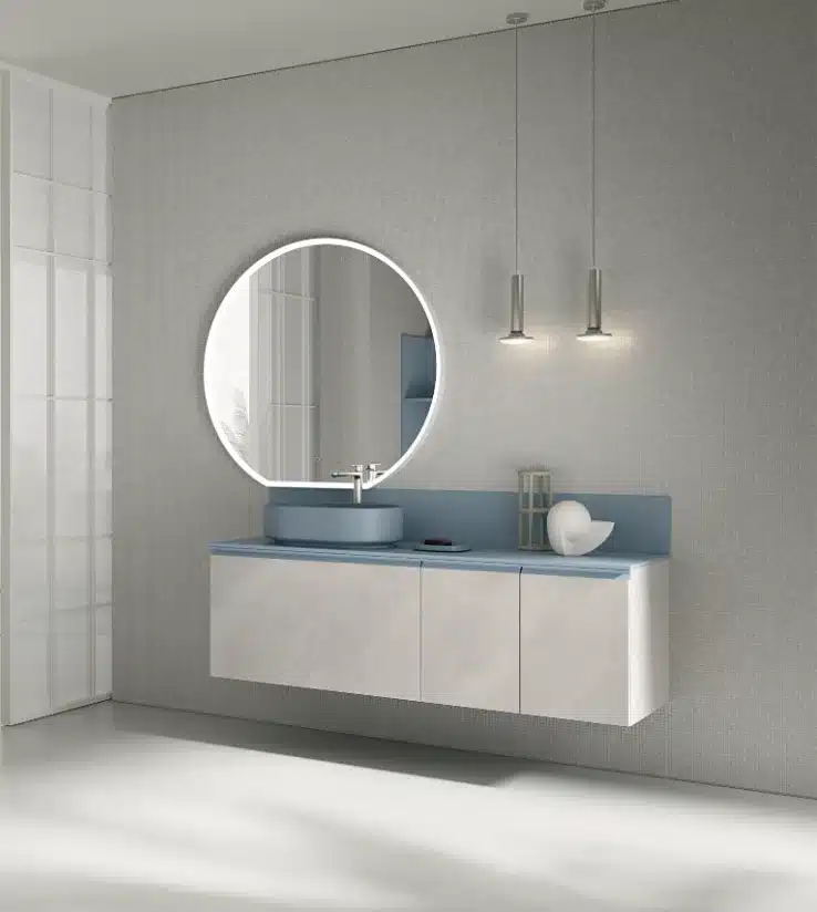 Mobile Bagno COMPAB BK03 - Design Moderno con Lavabo Art