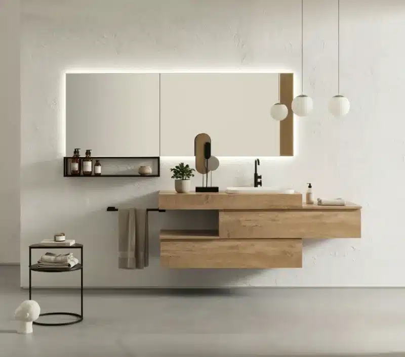 Compab BG007 Mobile Bagno - Lavabo Ceramica Moderno
