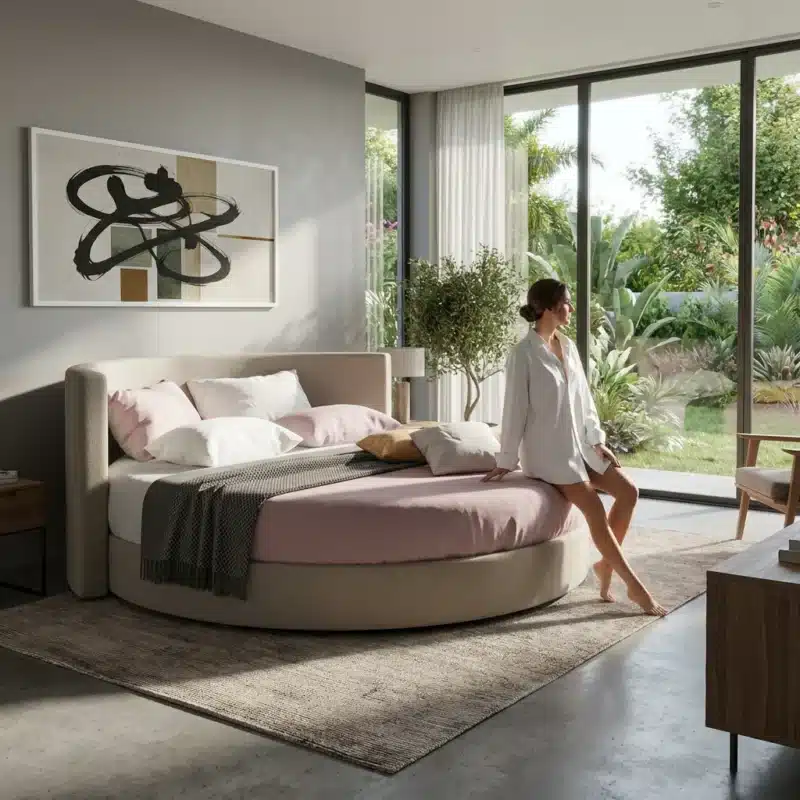 Ring Lord - Letto Rotondo Matrimoniale con Materasso 220