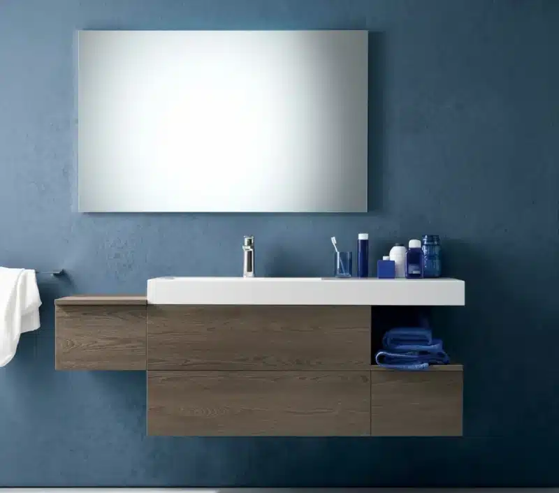 Compab B201 28 - Mobile arredo bagno moderno L.156 cm personalizzabile