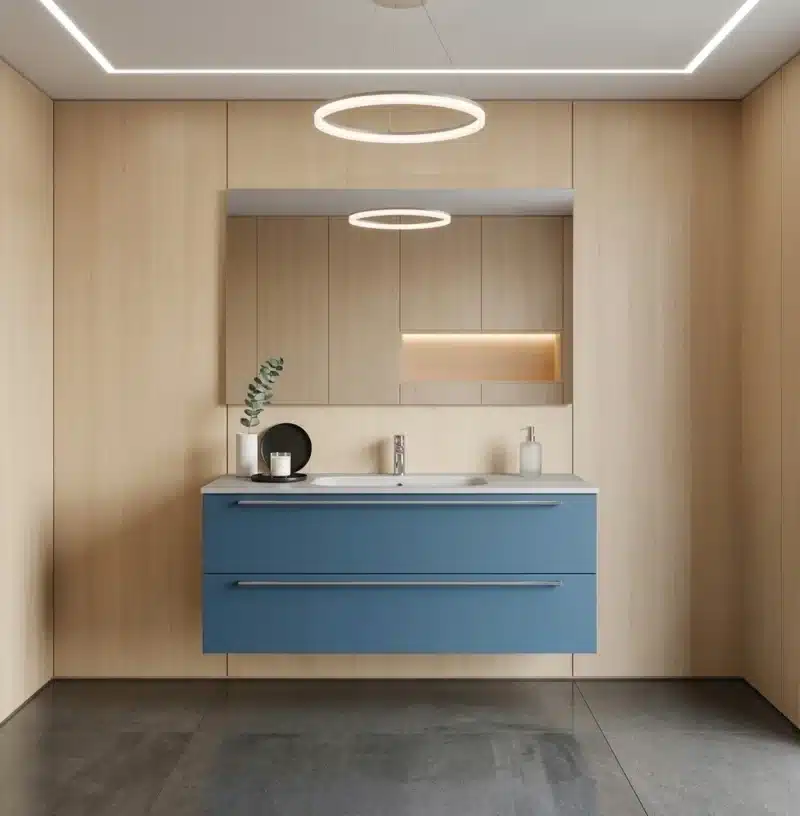 Mobile Bagno Completo Slim Baxar - Made in Italy L.121 Laccato