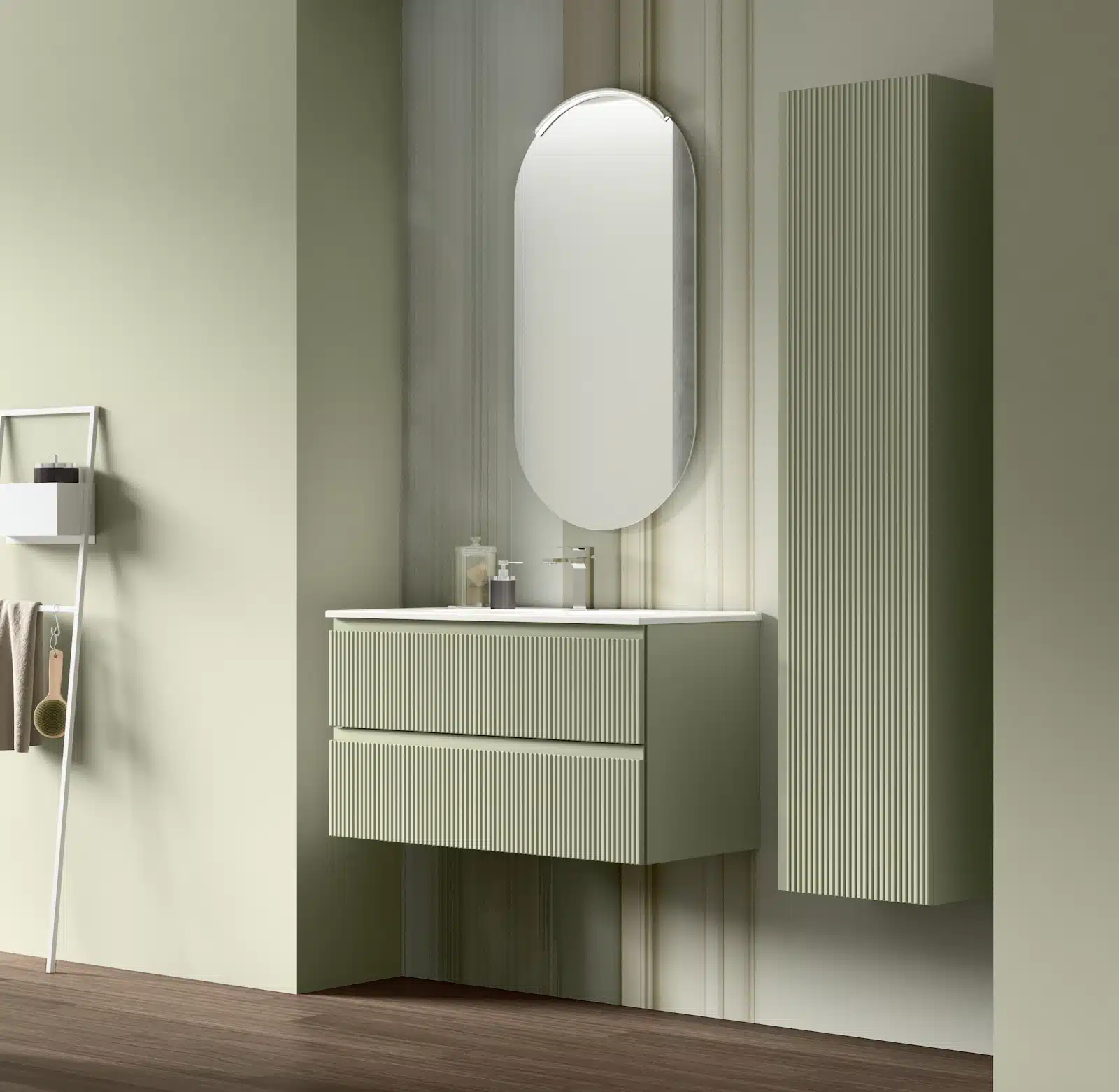 Mobile bagno cannettato 80 cm con colonna Arcom Minimal COMP_13
